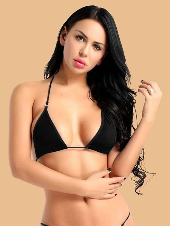women solid swimwear bikini set - 22363952 -  Standard Image - 1