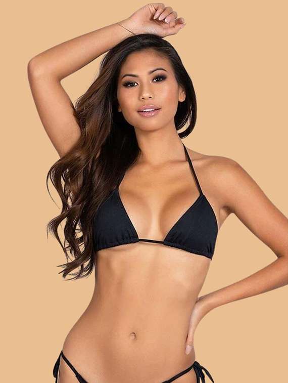 women solid swimwear bikini set - 22363975 -  Standard Image - 1