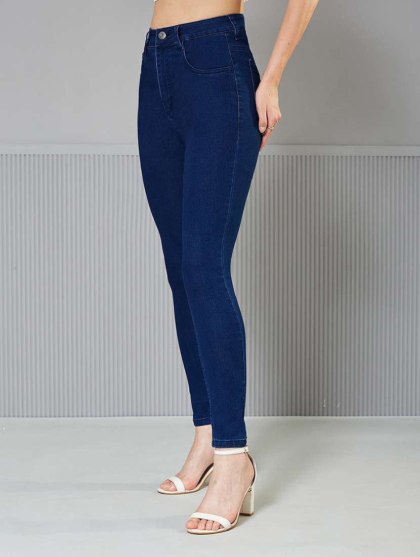 women solid high rise skinny jean - 22364039 -  Standard Image - 1