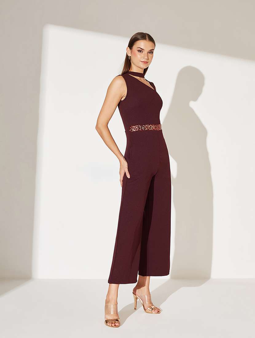 women sequined sleeveless jumpsuit - 22364145 -  Standard Image - 1