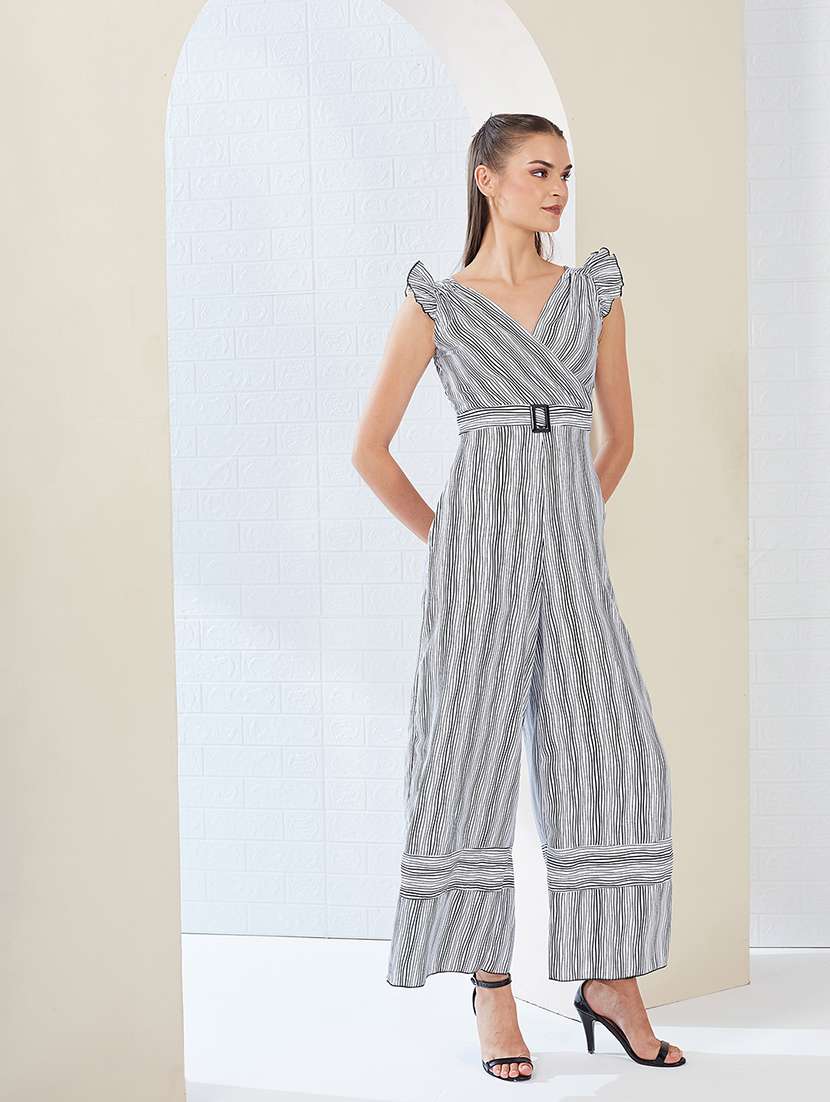 women striped sleeveless jumpsuit - 22364154 -  Standard Image - 1