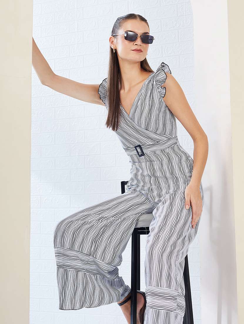 women striped sleeveless jumpsuit - 22364154 -  Standard Image - 4