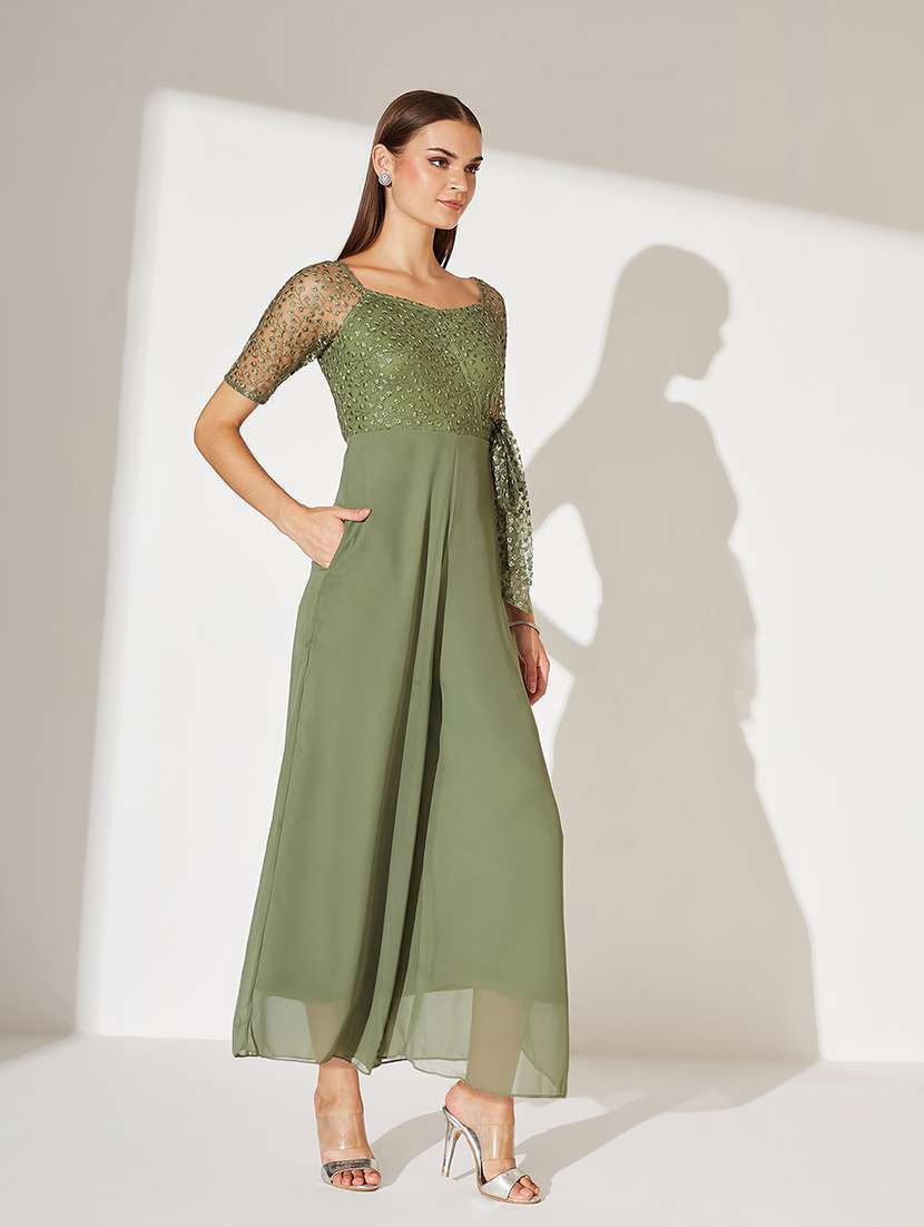 women embroidered short sleeve jumpsuit - 22364156 -  Standard Image - 1