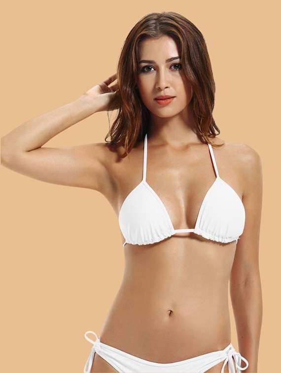 women solid swimwear bikini set - 22364171 -  Standard Image - 1