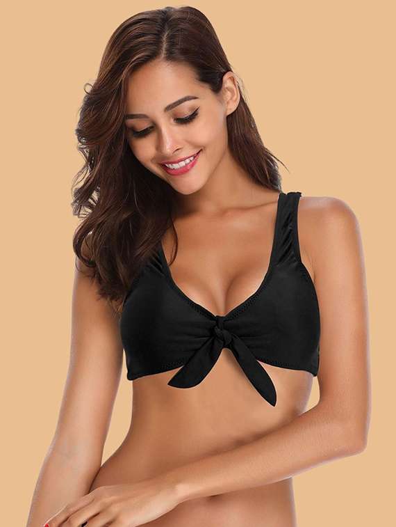 women solid swimwear bikini set - 22364176 -  Standard Image - 1