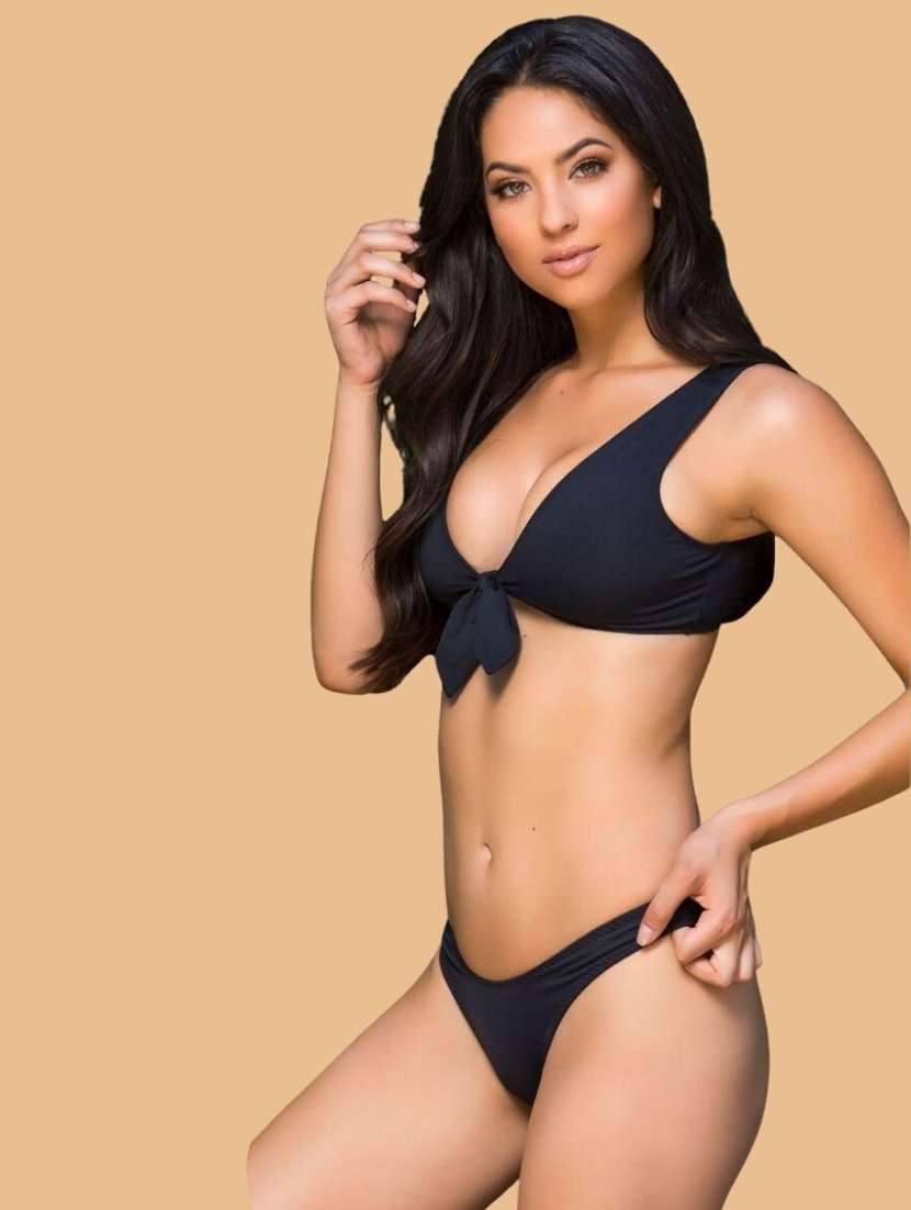 black polyester bikini - 22364202 -  Standard Image - 1