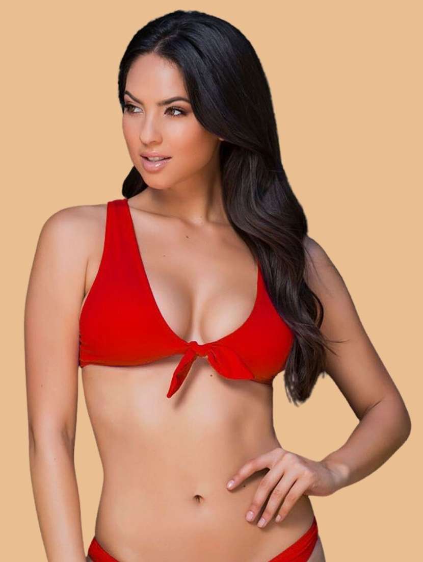 women solid swimwear bikini set - 22364203 -  Standard Image - 1