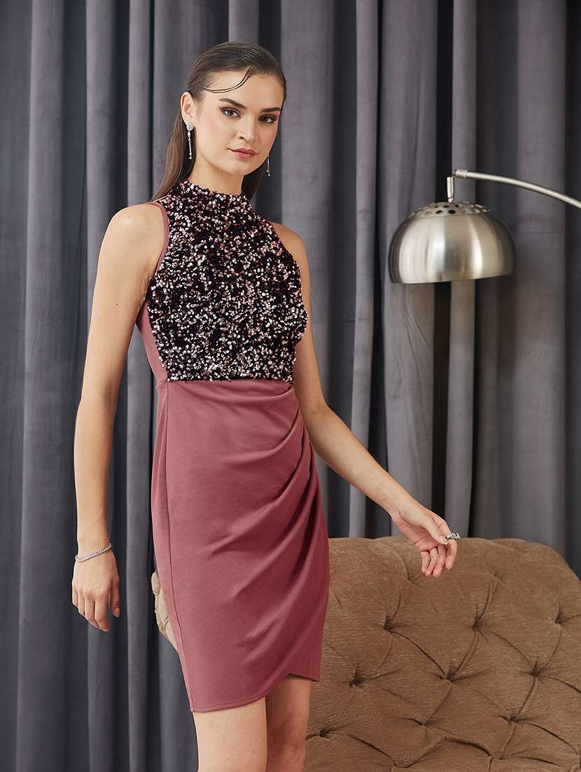 women sequined sleeveless bodycon dress - 22364210 -  Standard Image - 1