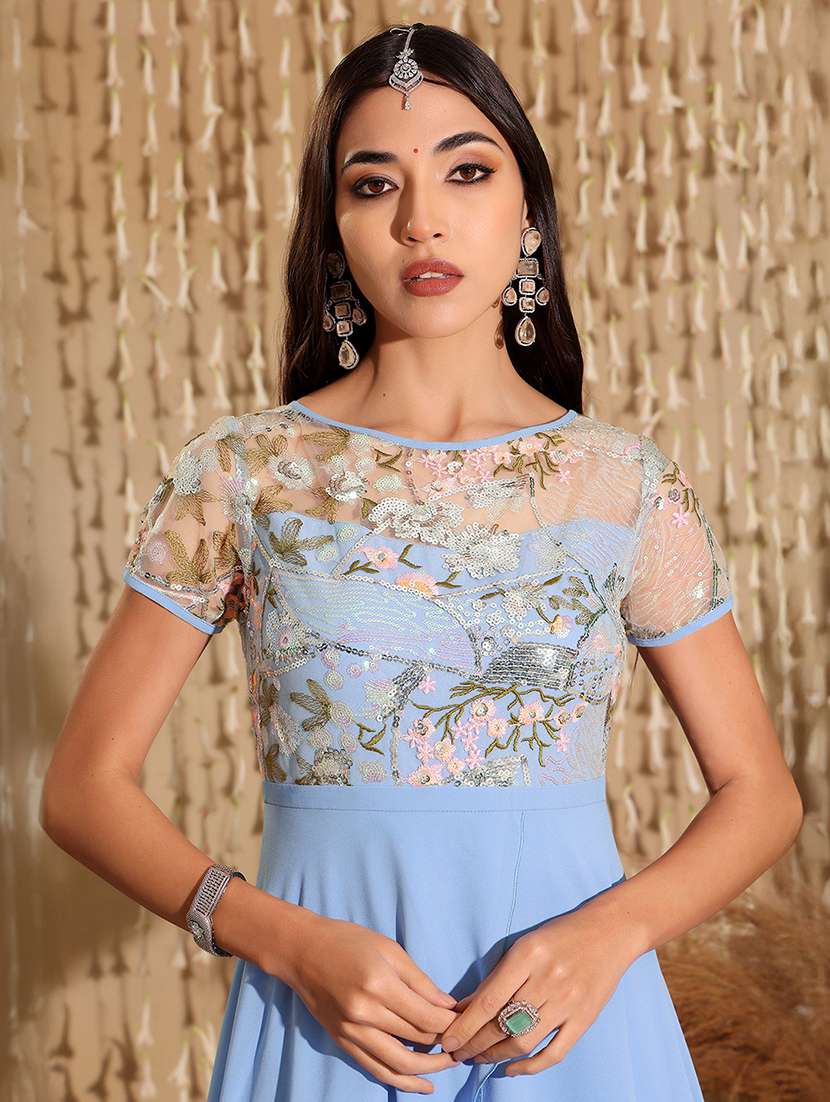 women embellished short sleeve asymmetric dress - 22364220 -  Standard Image - 4