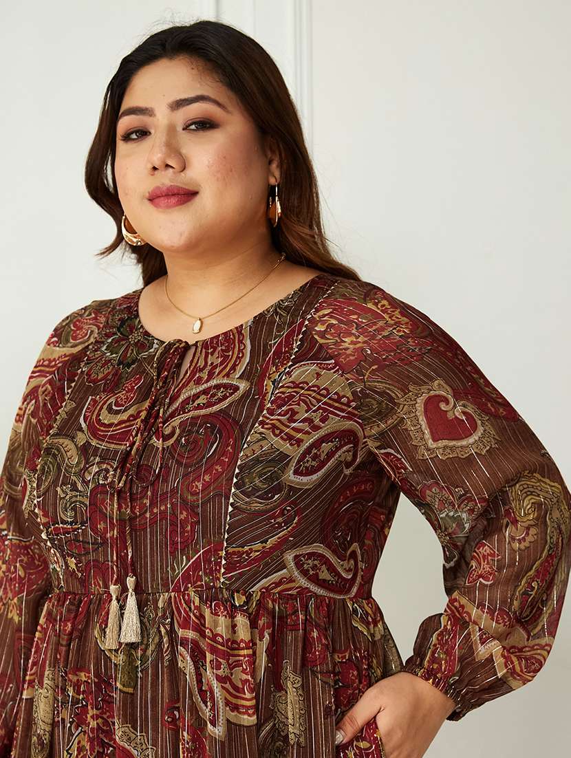 women plus size printed tiered dress - 22364229 -  Standard Image - 4