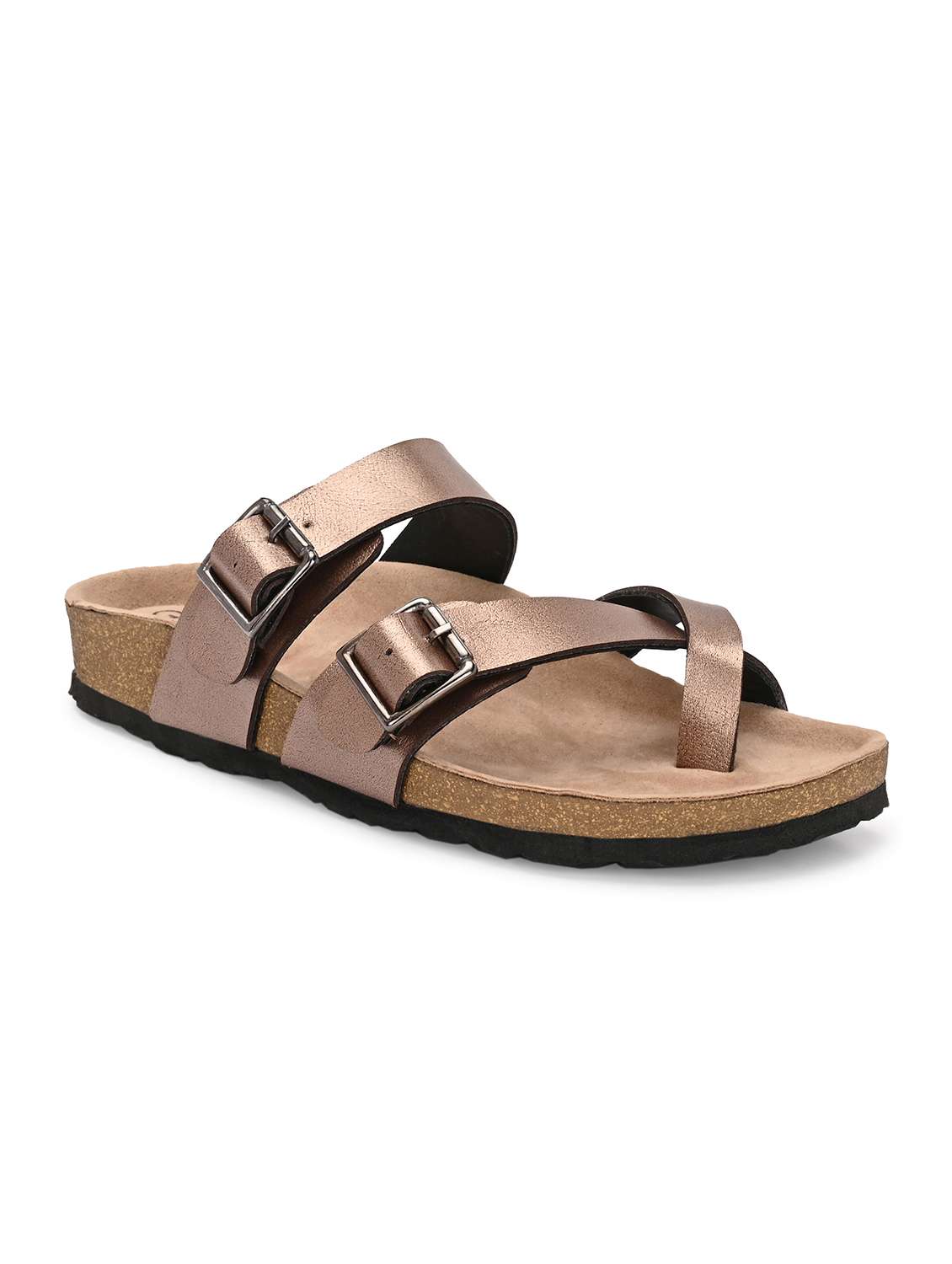women copper slip on sandal - 22364272 -  Standard Image - 1