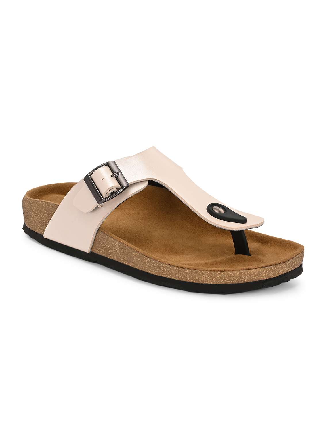 women cream slip on sandal - 22364273 -  Standard Image - 1