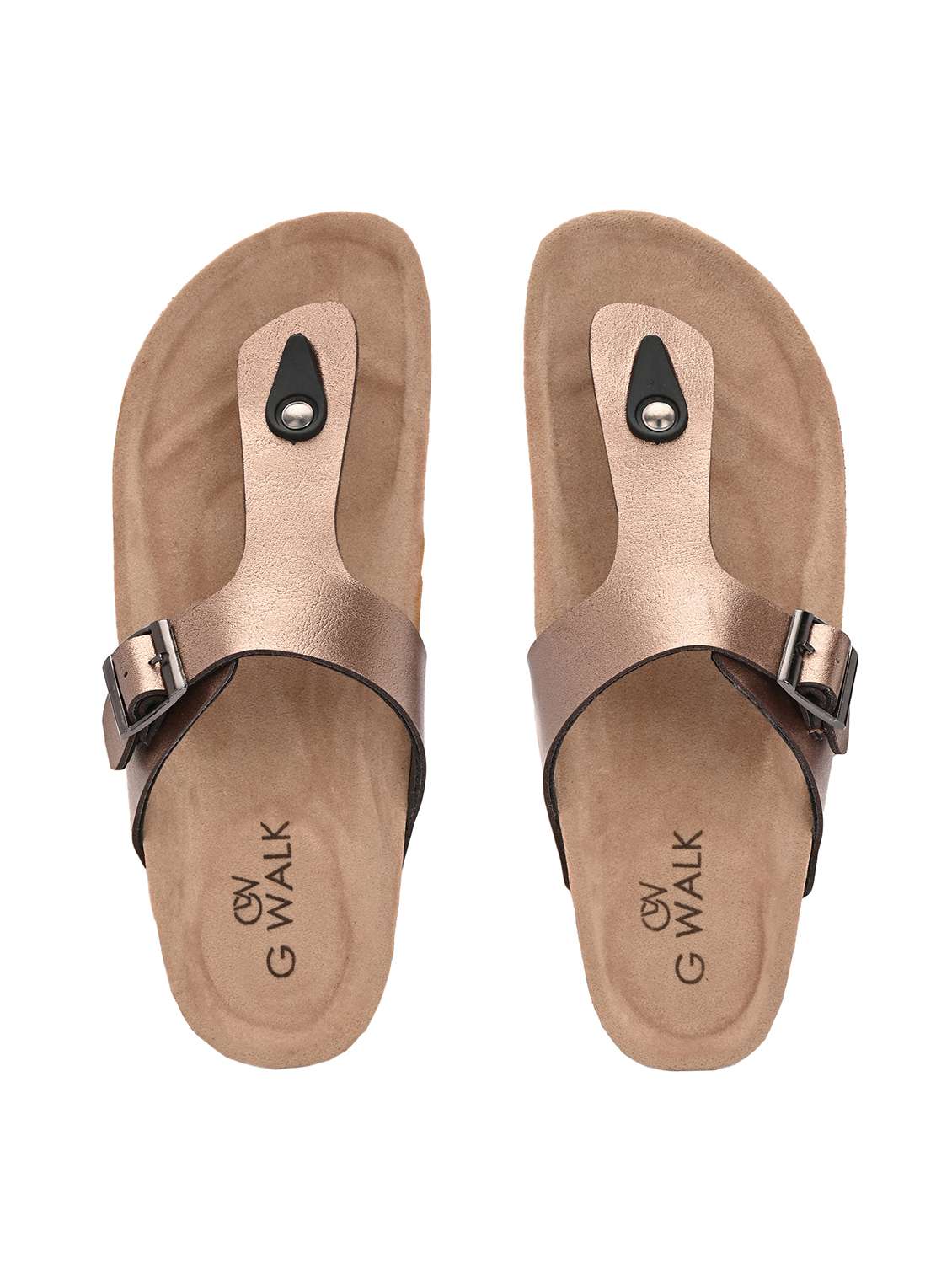 women copper slip on sandal - 22364274 -  Standard Image - 1