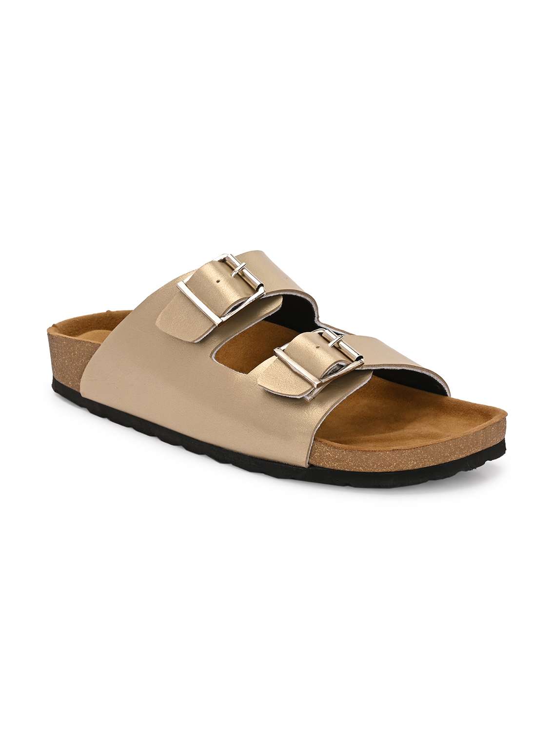 women gold slip on sandal - 22364275 -  Standard Image - 1