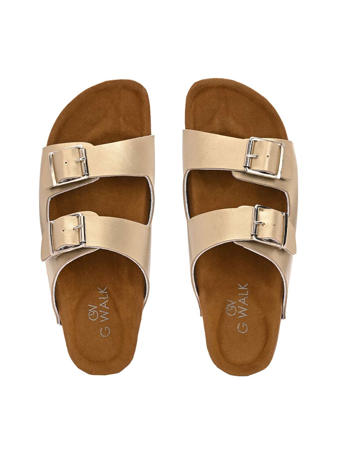 women gold slip on sandal - 22364275 -  Standard Image - 4