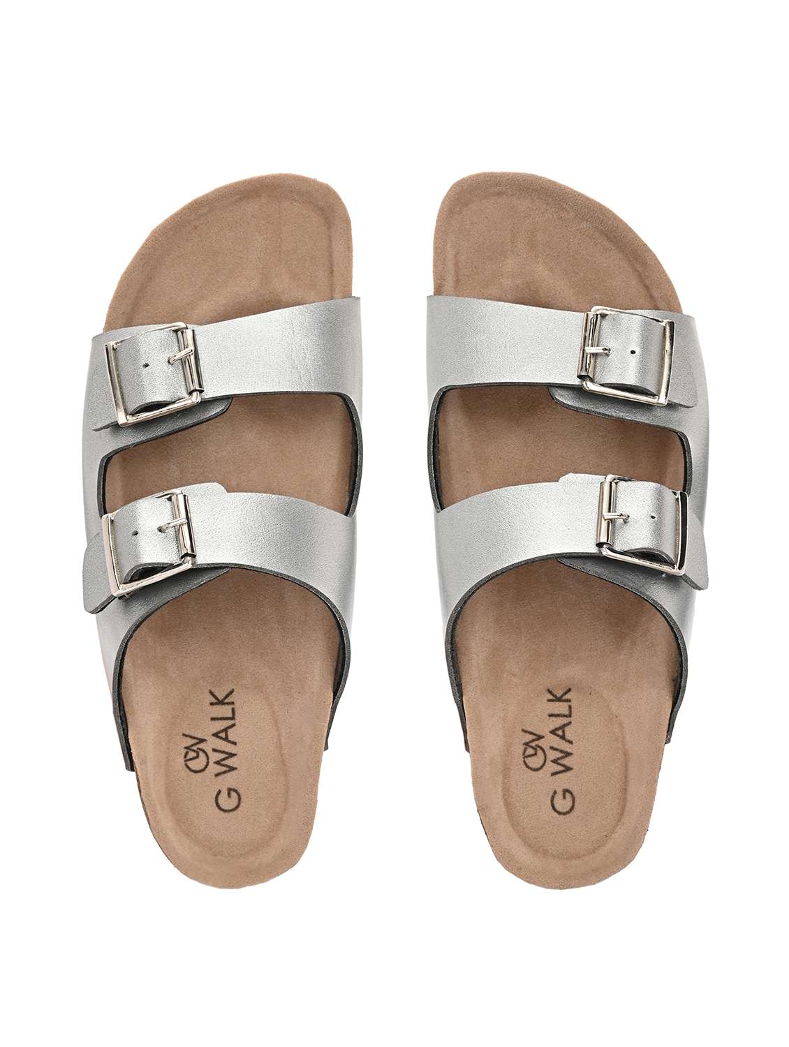 women silver slip on sandal - 22364276 -  Standard Image - 4