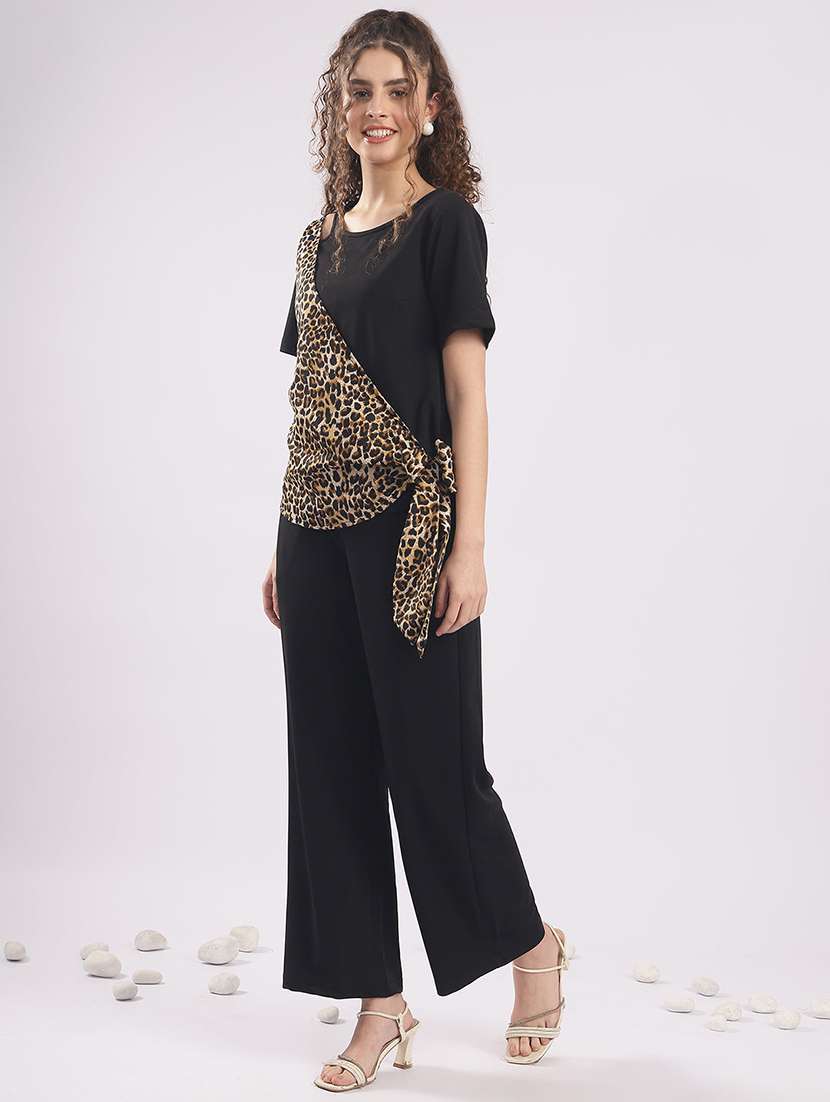 women printed top and trouser co-ord set - 22364473 -  Standard Image - 1