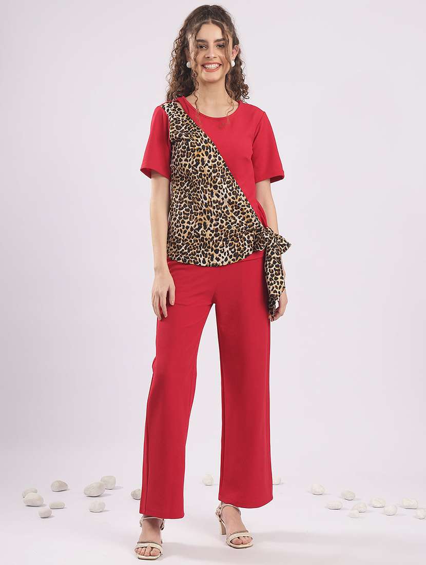 women printed top and trouser co-ord set - 22364474 -  Standard Image - 1