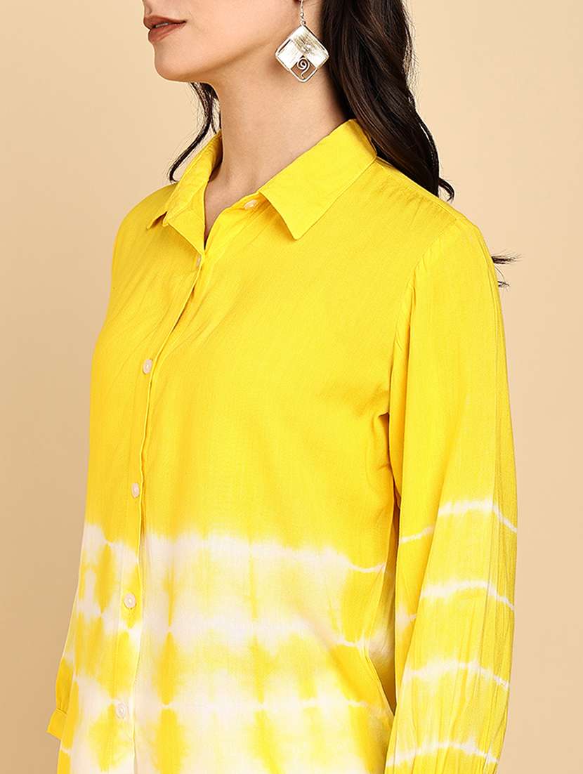 women tie & dye collared long sleeve shirt - 22364518 -  Standard Image - 4