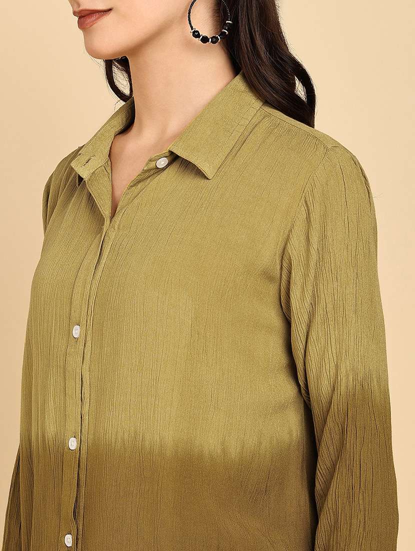 women tie & dye collared long sleeve shirt - 22364533 -  Standard Image - 4