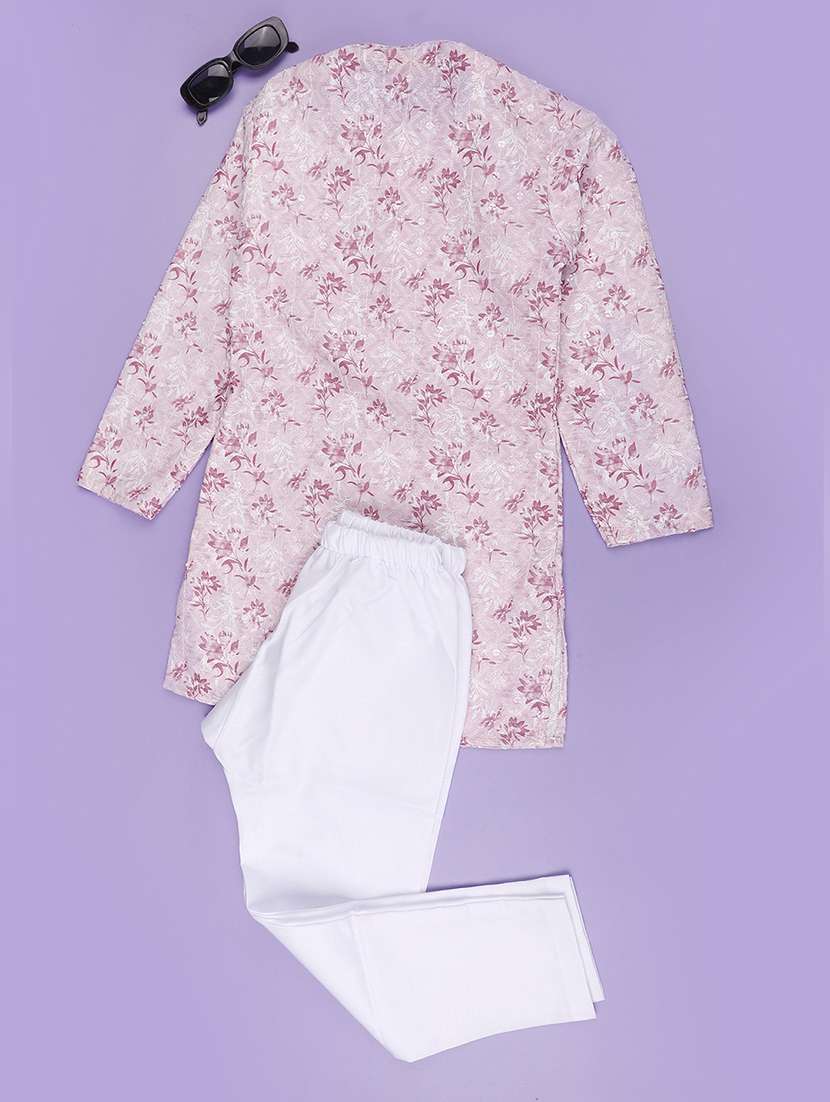 pink cotton kurta sets kurtas & set - 22367399 -  Standard Image - 1