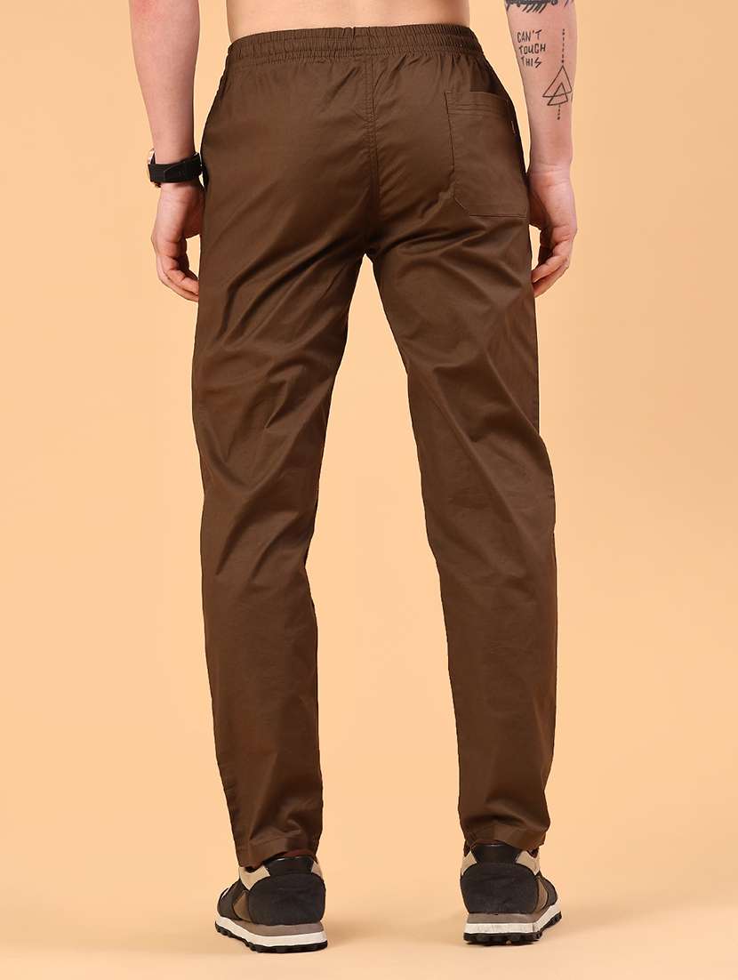 brown cotton chinos casual trousers - 22367566 -  Standard Image - 4
