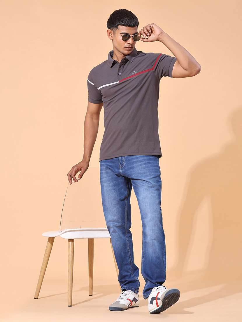 men washed mid rise full length tapered jeans - 22367605 -  Standard Image - 4