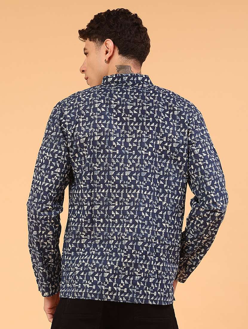 blue cotton kurta pyjama ethnic wear - 22368085 -  Standard Image - 4