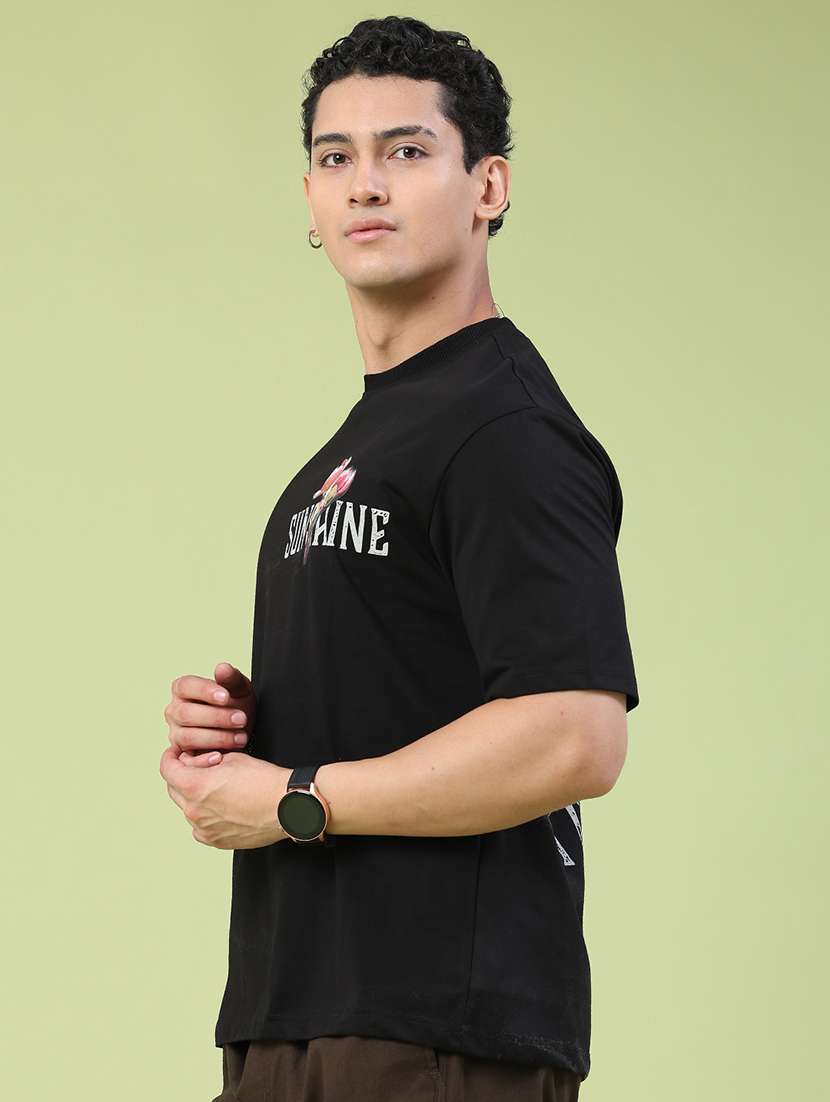 Men Printed Round Neck T-shirt - 22368114 -  Standard Image - 4