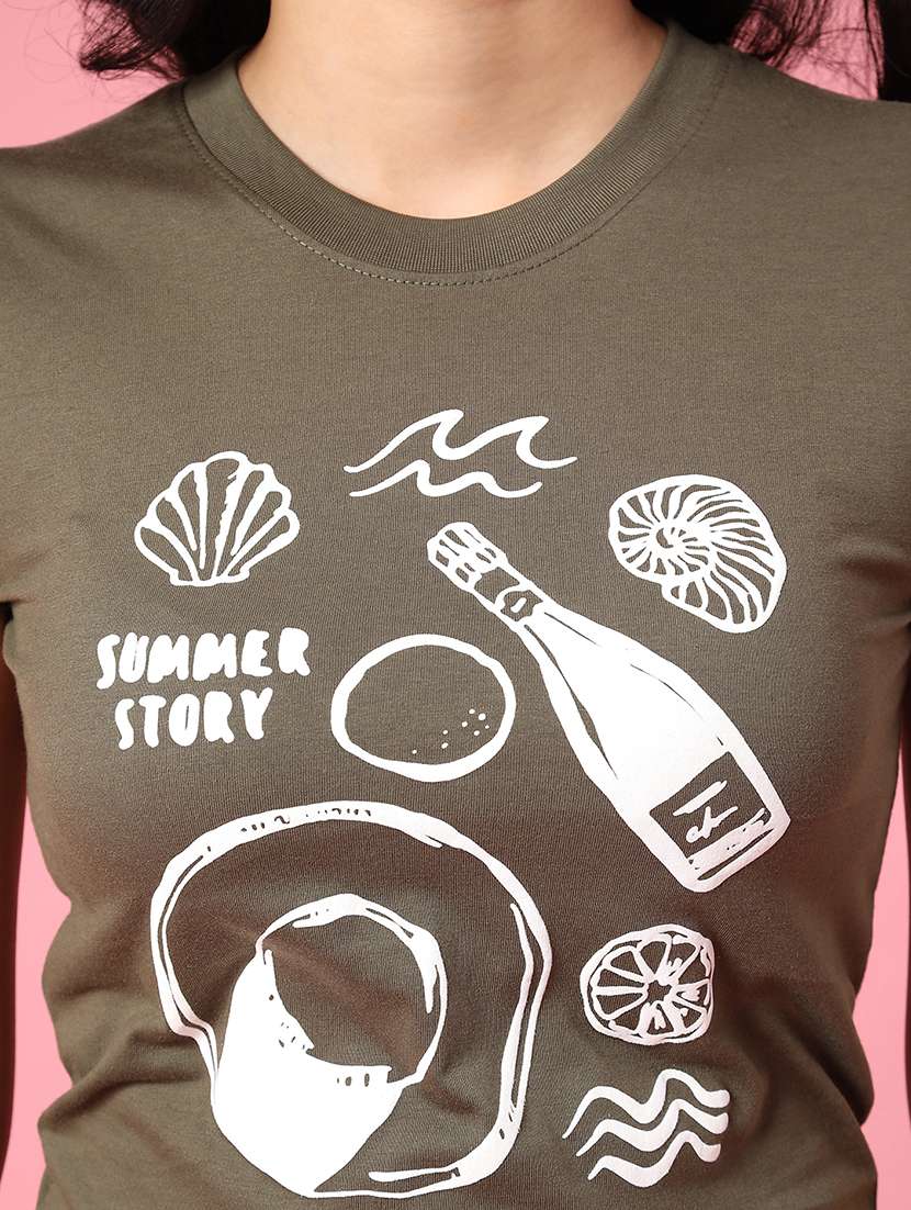 women printed short sleeve top - 22368243 -  Standard Image - 1