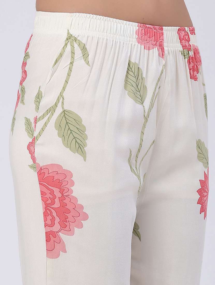women printed three quarter sleeves ethnic co-ord set - 22368276 -  Standard Image - 4