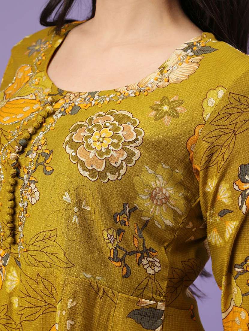 yellow cotton kurta salwar  set - 22368279 -  Standard Image - 1