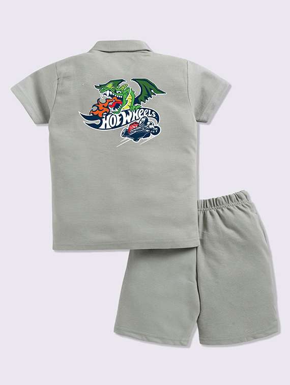 boys printed shirt and short set - 22368521 -  Standard Image - 1