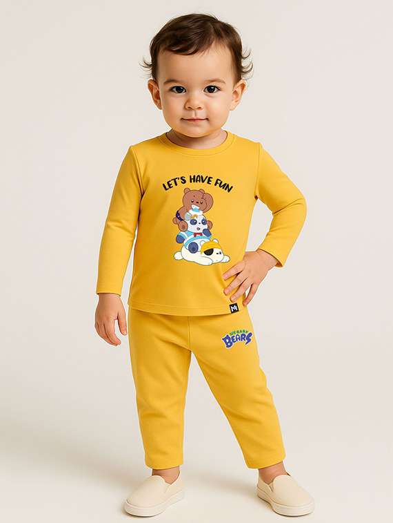 kids printed t-shirt and jogger set