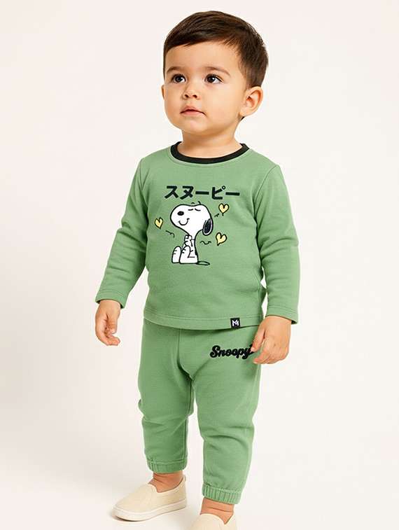 kids printed t-shirt and jogger set