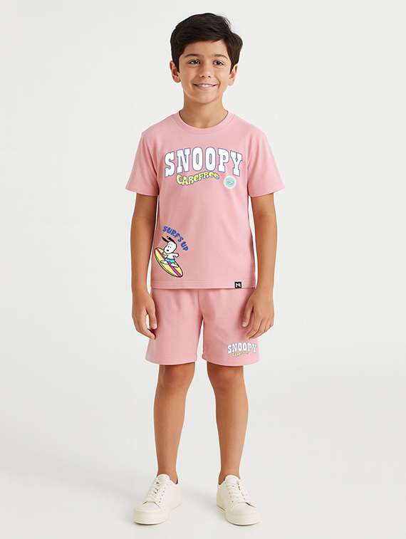 kids printed t-shirt and shorts set