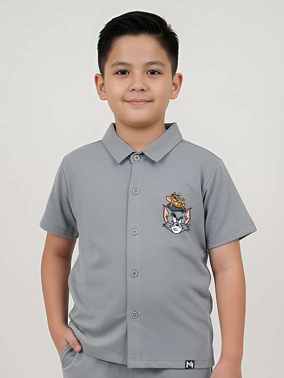 Boys Printed Shirt And Short Set - 22368564 -  Standard Image - 1