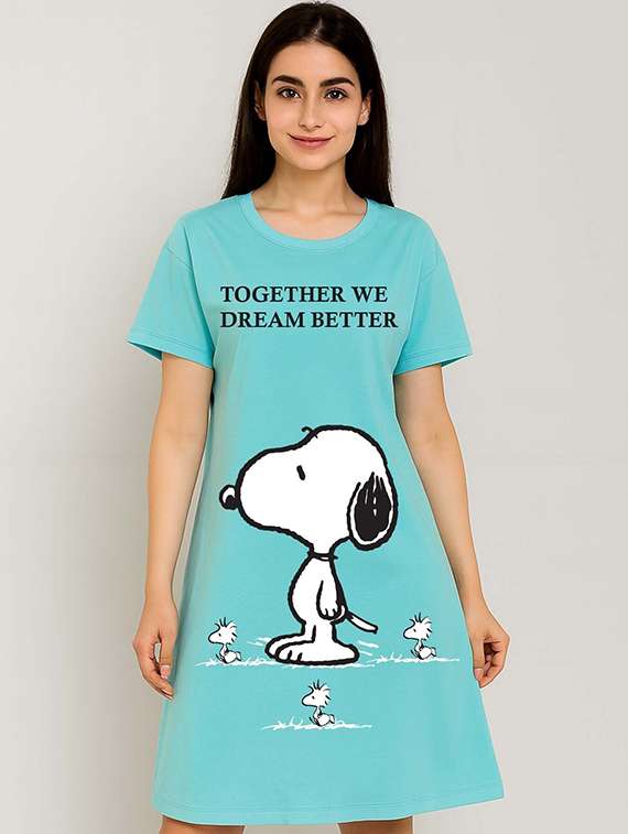 women printed short sleeve a-line dress - 22368633 -  Standard Image - 1