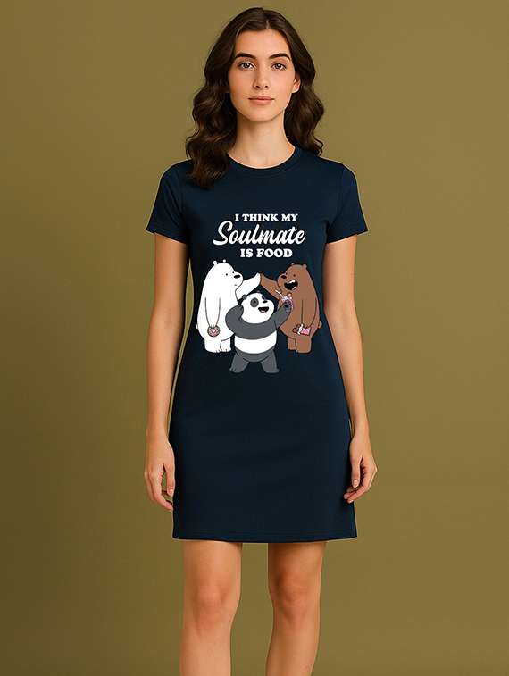 women printed short sleeve t-shirt dress - 22368636 -  Standard Image - 1