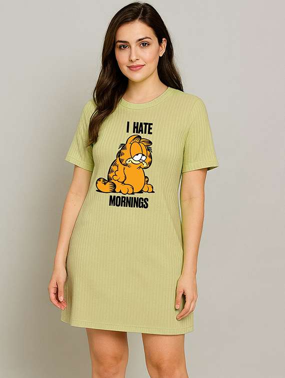 women printed short sleeve t-shirt dress - 22368641 -  Standard Image - 1