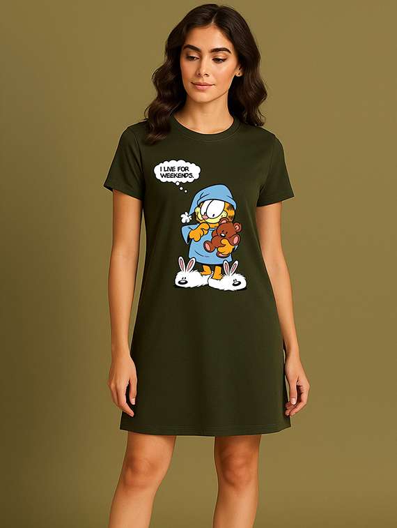 women printed short sleeve a-line dress - 22368650 -  Standard Image - 1