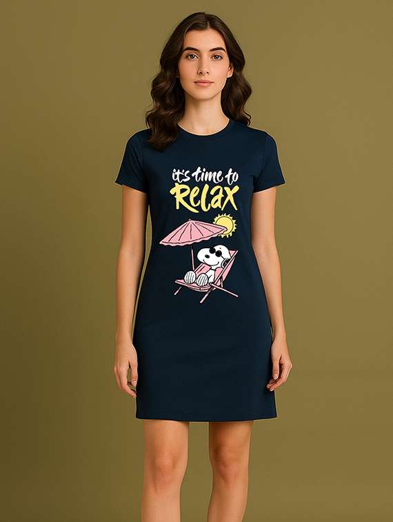 women printed short sleeve t-shirt dress - 22368651 -  Standard Image - 1