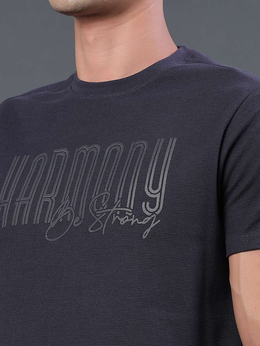 Men Printed Round Neck Casual T-shirt - 22370888 -  Standard Image - 1