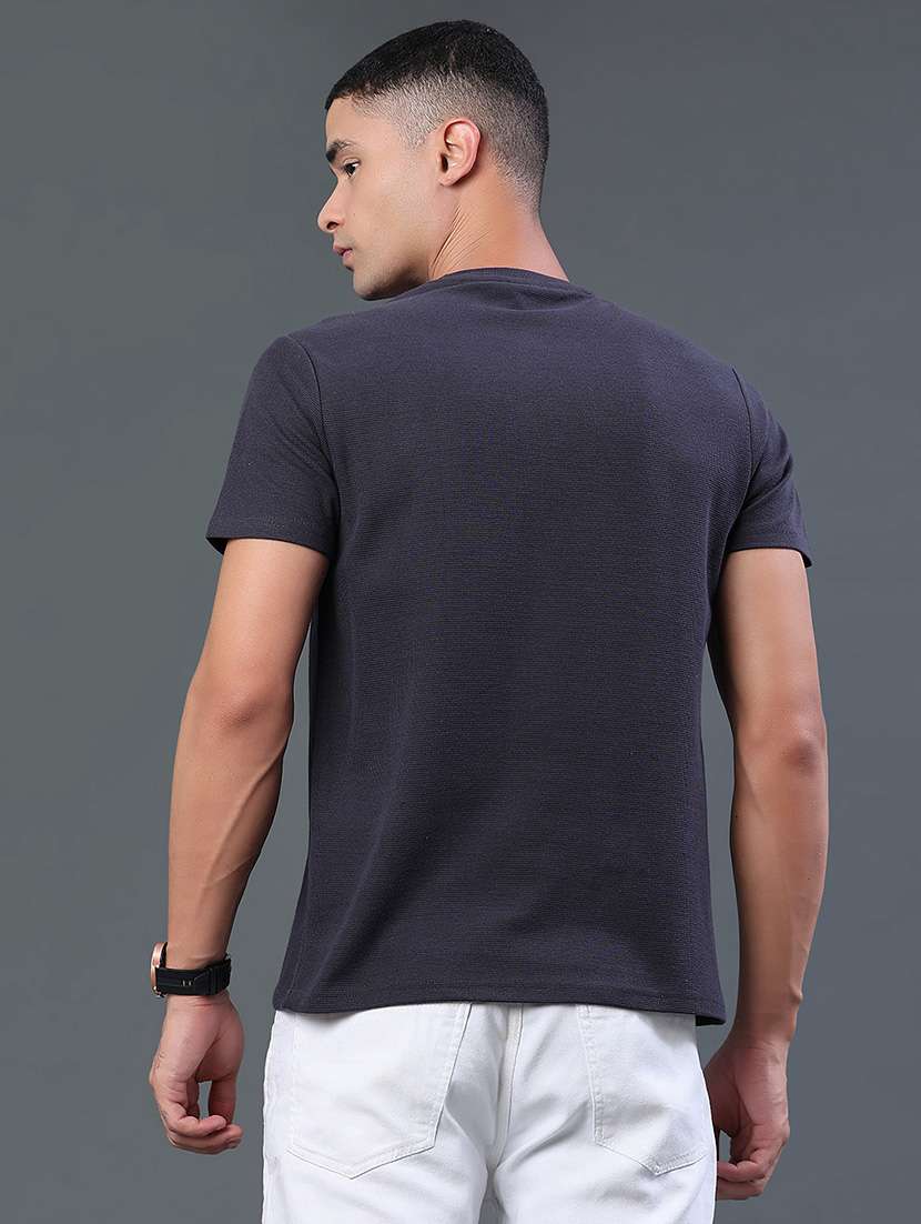 Men Printed Round Neck Casual T-shirt - 22370888 -  Standard Image - 4