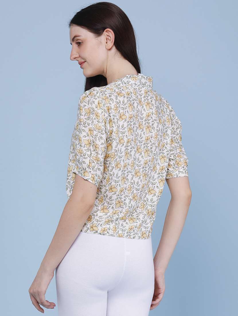 women printed short sleeves casual shirt - 22370895 -  Standard Image - 4
