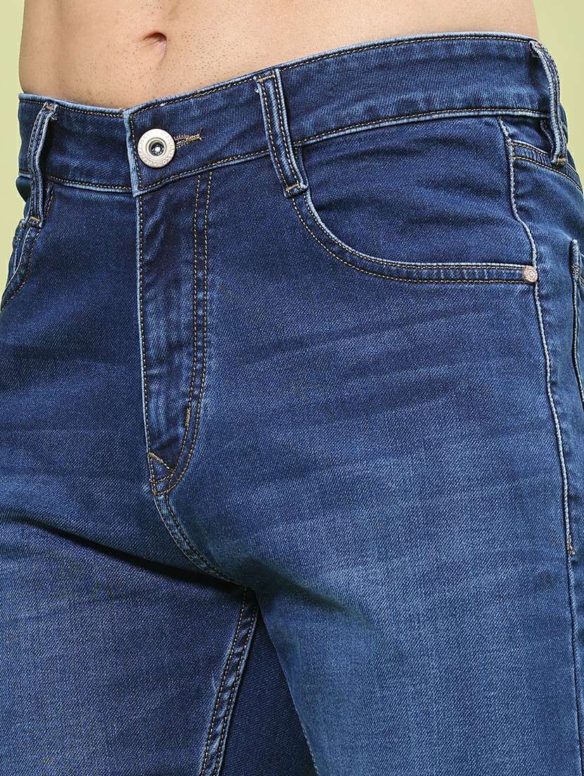 men washed mid rise full length tapered jeans - 22371051 -  Standard Image - 1