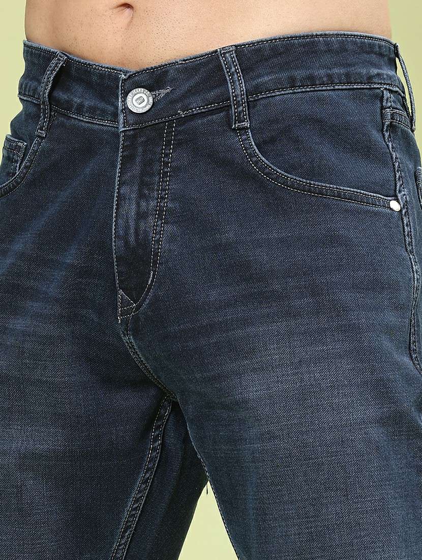 men washed mid rise full length slim fit jeans - 22371056 -  Standard Image - 1