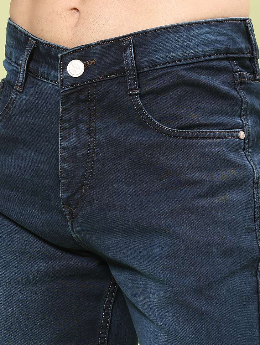 men washed mid rise full length slim fit jeans - 22371063 -  Standard Image - 1