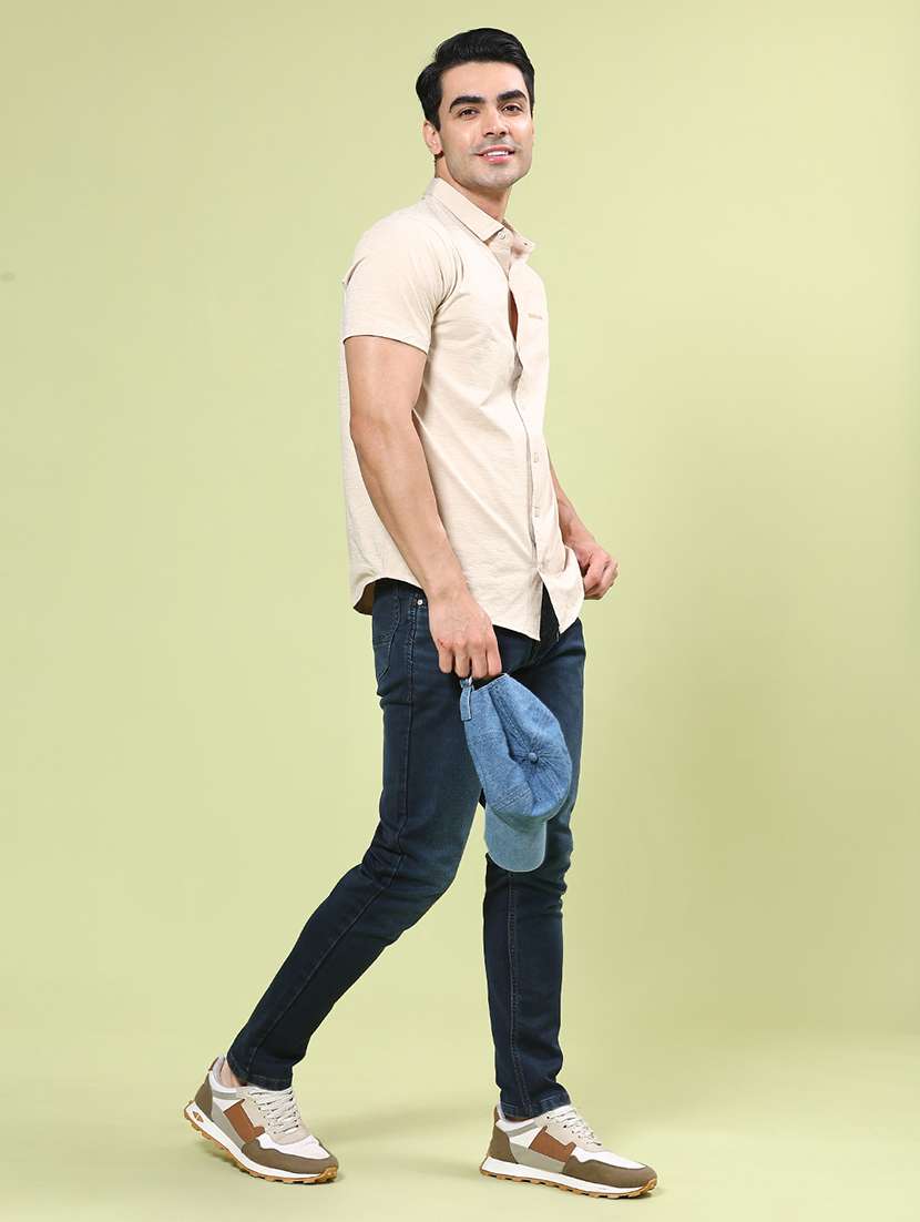 men washed mid rise full length slim fit jeans - 22371063 -  Standard Image - 4