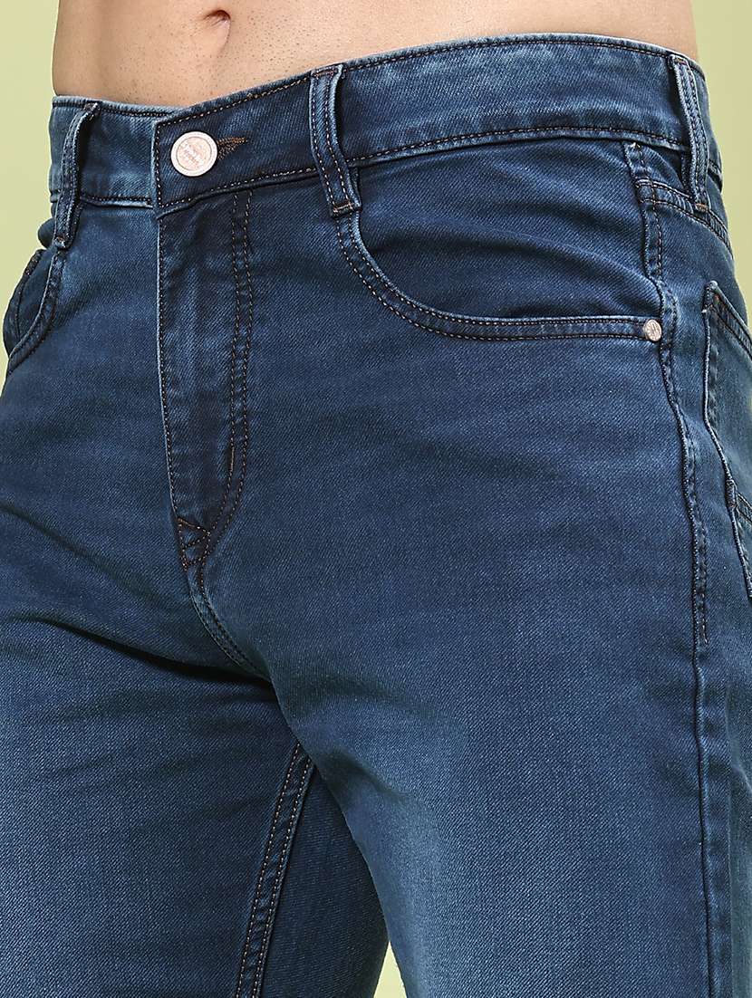 men washed mid rise full length slim fit jeans - 22371064 -  Standard Image - 1